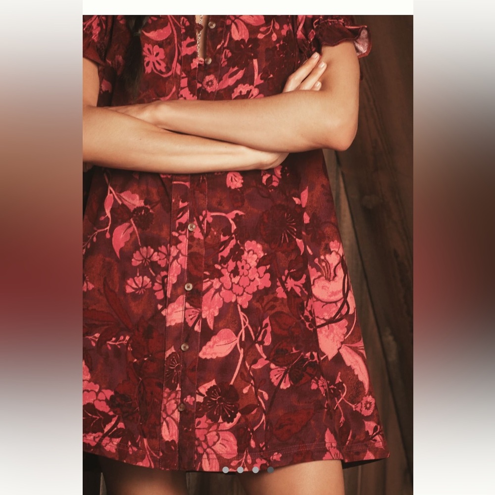 NWOT Anthropologie Pilcro Keira corduroy mini dress - Picture 4 of 6